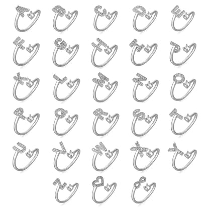 Bague Initiale Zirconium