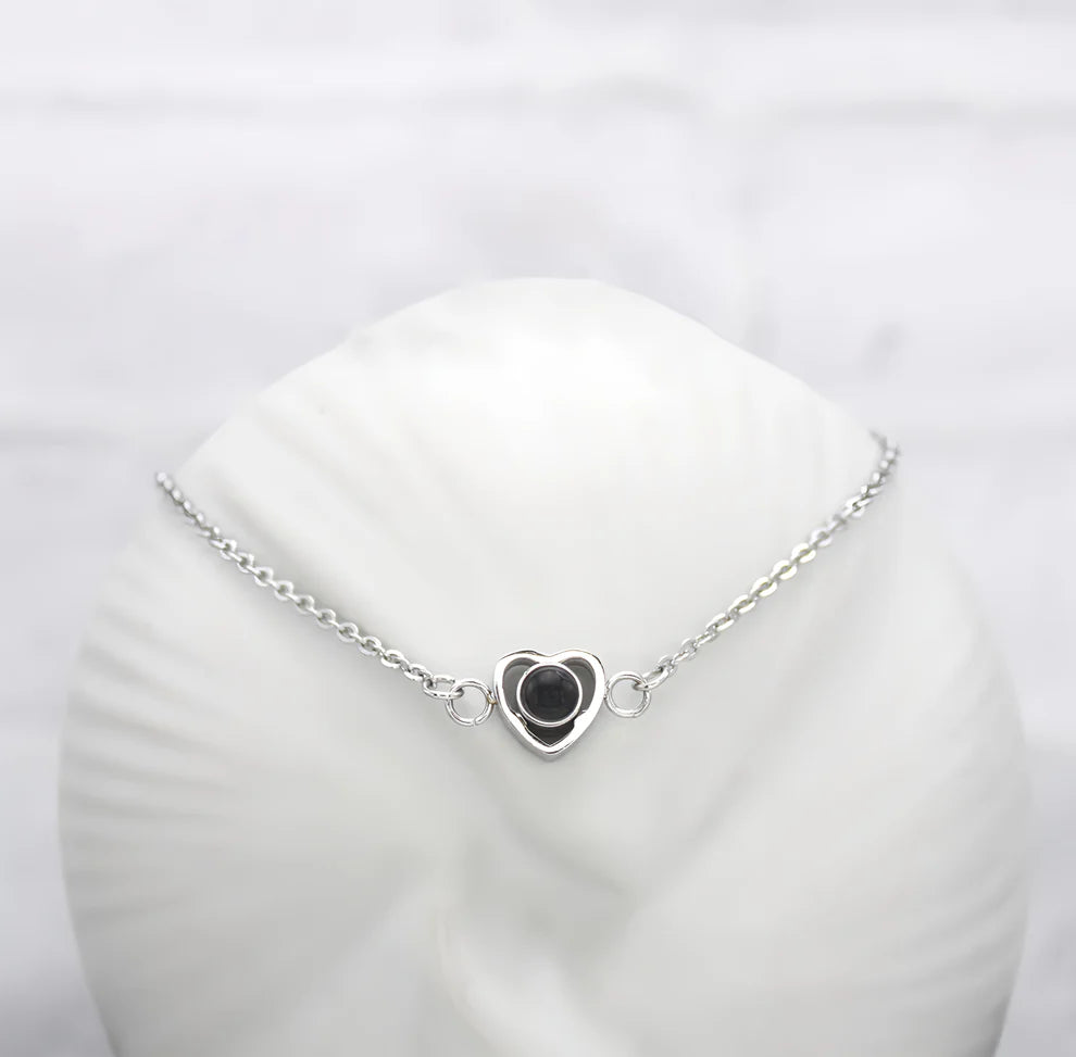 Bracelet Chaîne Cœur - Projection Photo