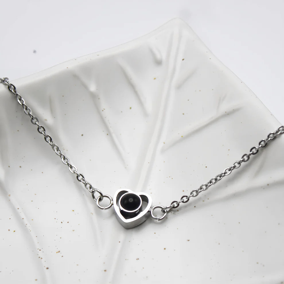 Bracelet Chaîne Cœur - Projection Photo