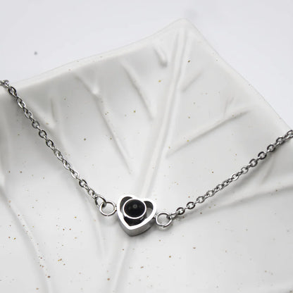 Bracelet Chaîne Cœur - Projection Photo