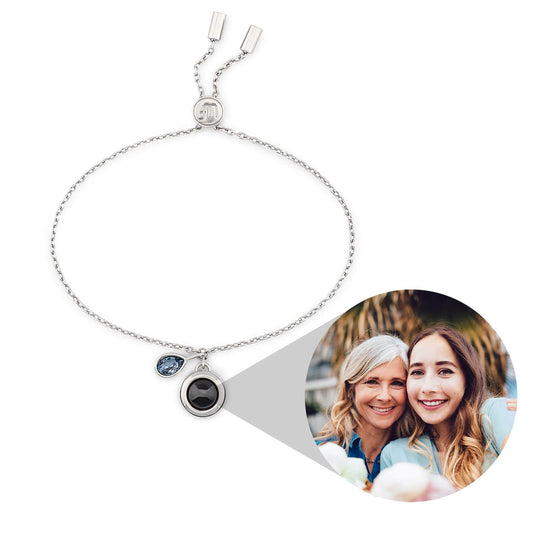 Bracelet Coulissant Pierre de Naissance & Photo