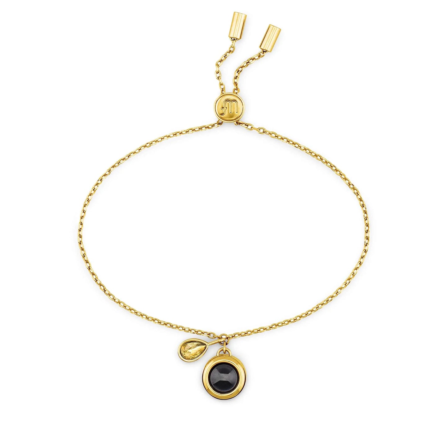 Bracelet Coulissant Pierre de Naissance & Photo