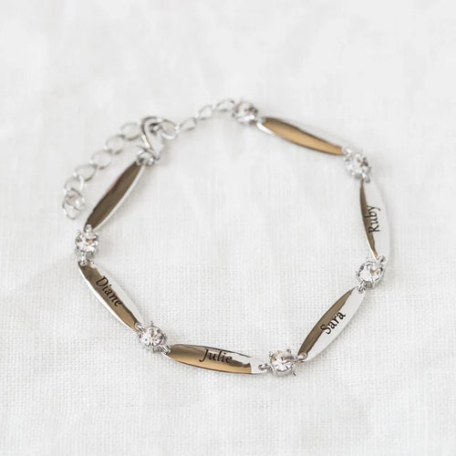 Bracelet Gravé Personnalisé - Éclat de Zirconium