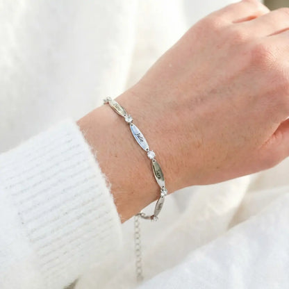 Bracelet Gravé Personnalisé - Éclat de Zirconium