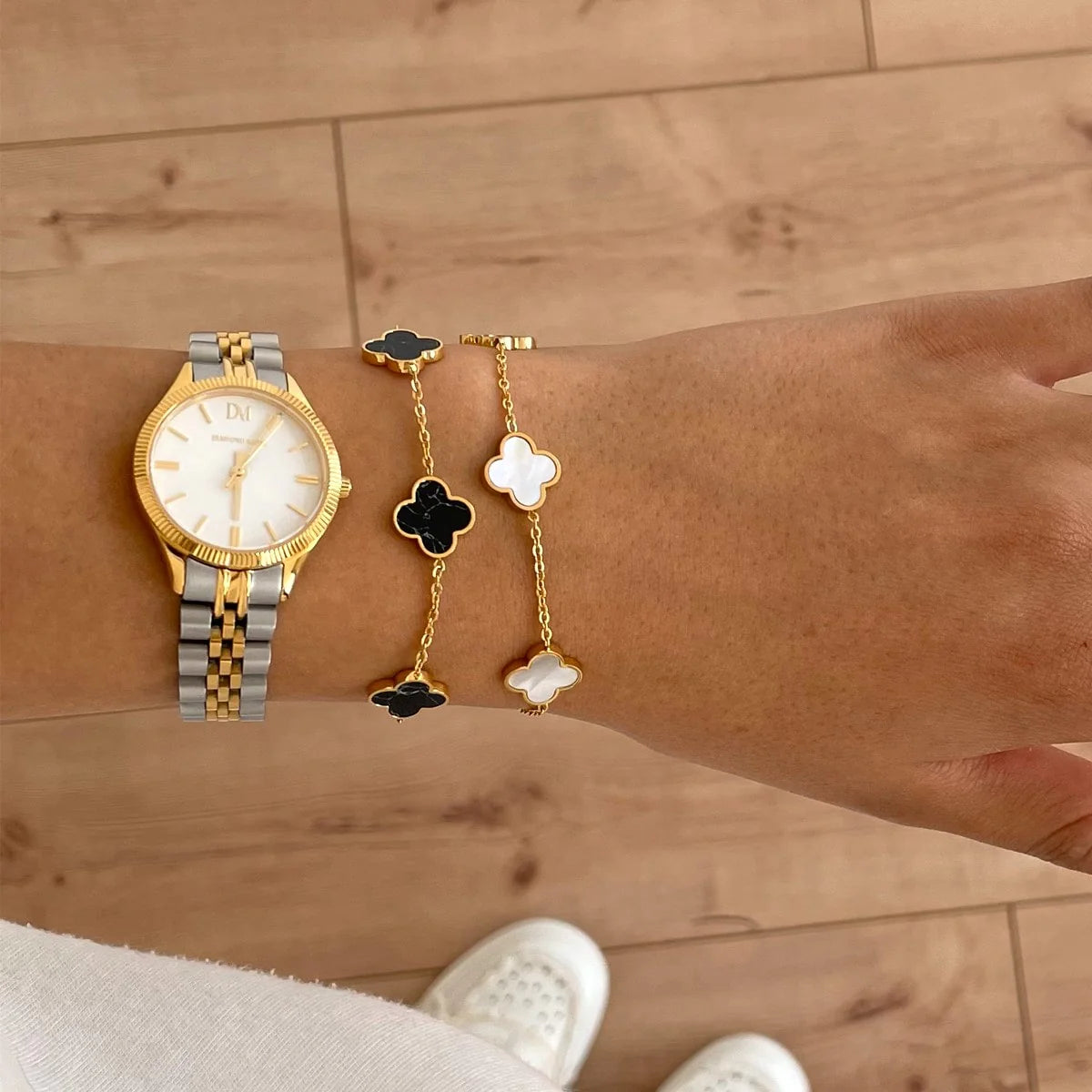 Bracelet Quatre Trèfles Marbrés