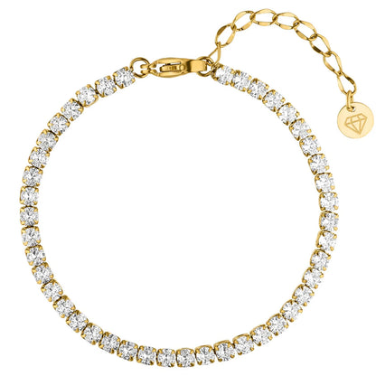 Bracelet Tennis – Plaqué Or 18K & Zircone