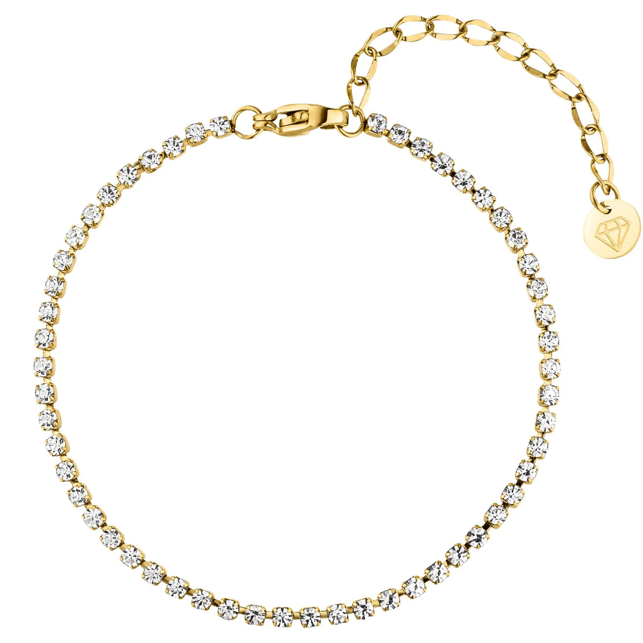 Bracelet Tennis – Plaqué Or 18K & Zircone
