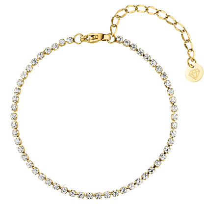 Bracelet Tennis – Plaqué Or 18K & Zircone