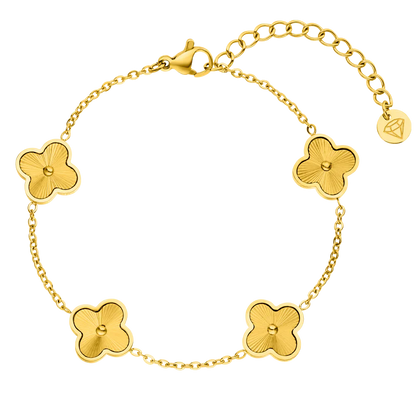 Bracelet Trèfle Doré – Plaqué Or 18K