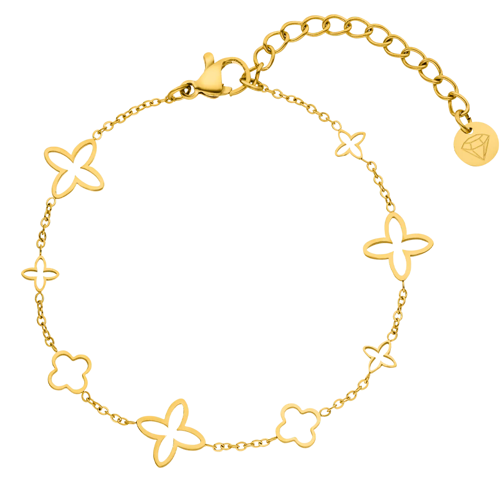 Bracelet Trèfle de Luxe – Plaqué Or 18K