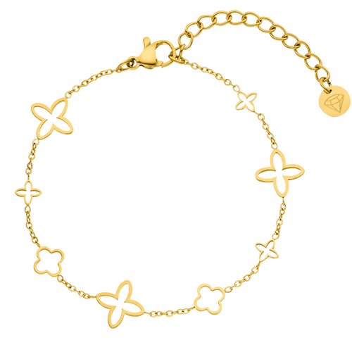 Bracelet Trèfle de Luxe – Plaqué Or 18K