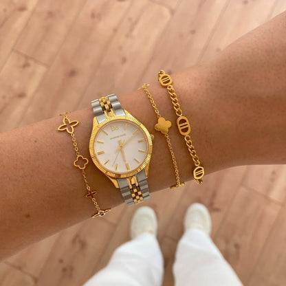 Bracelet Trèfle de Luxe – Plaqué Or 18K