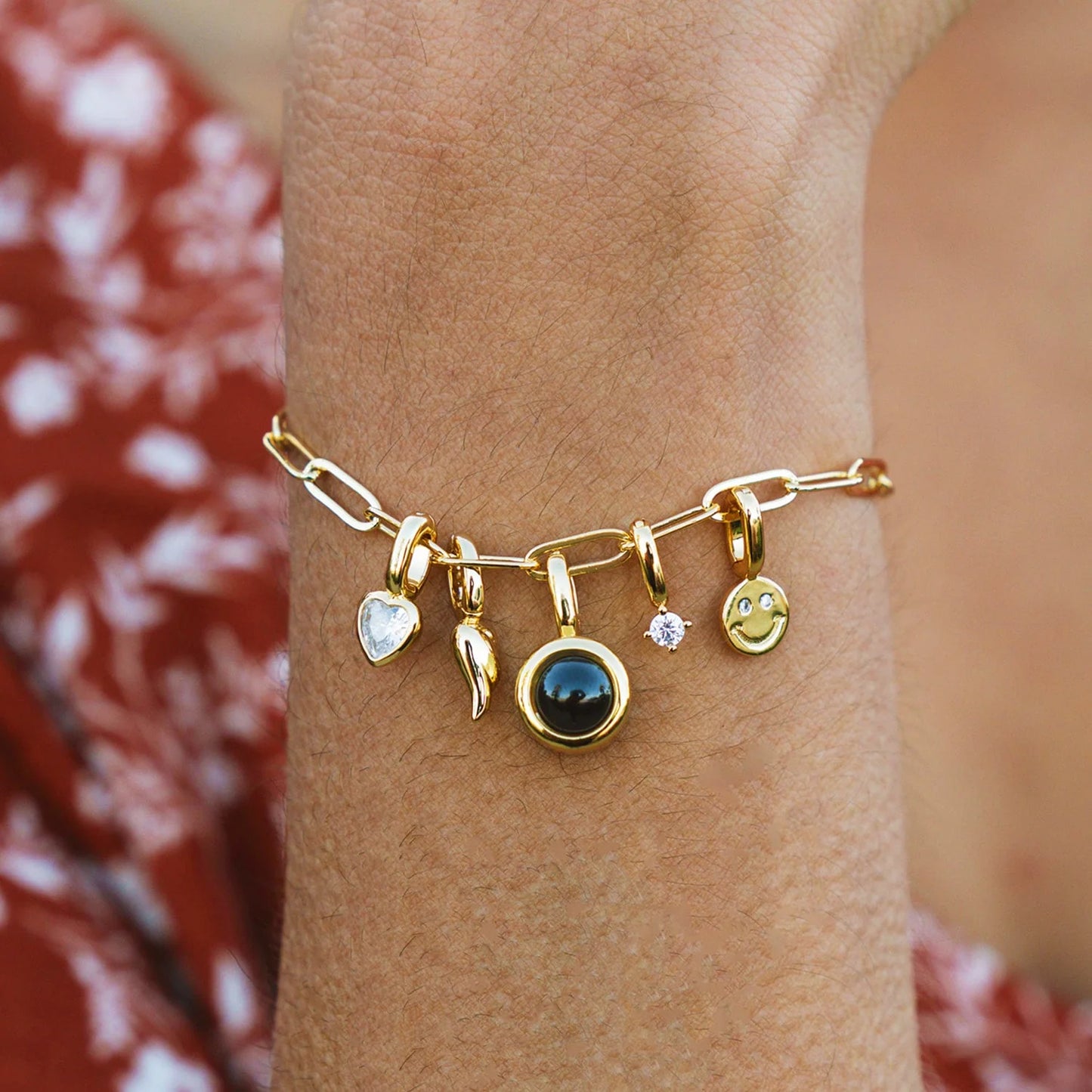 Charm Rond Photo Personnalisé - Clip