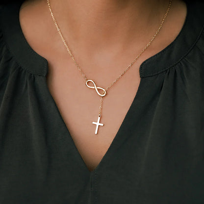 Collier Infini & Croix Sacrée