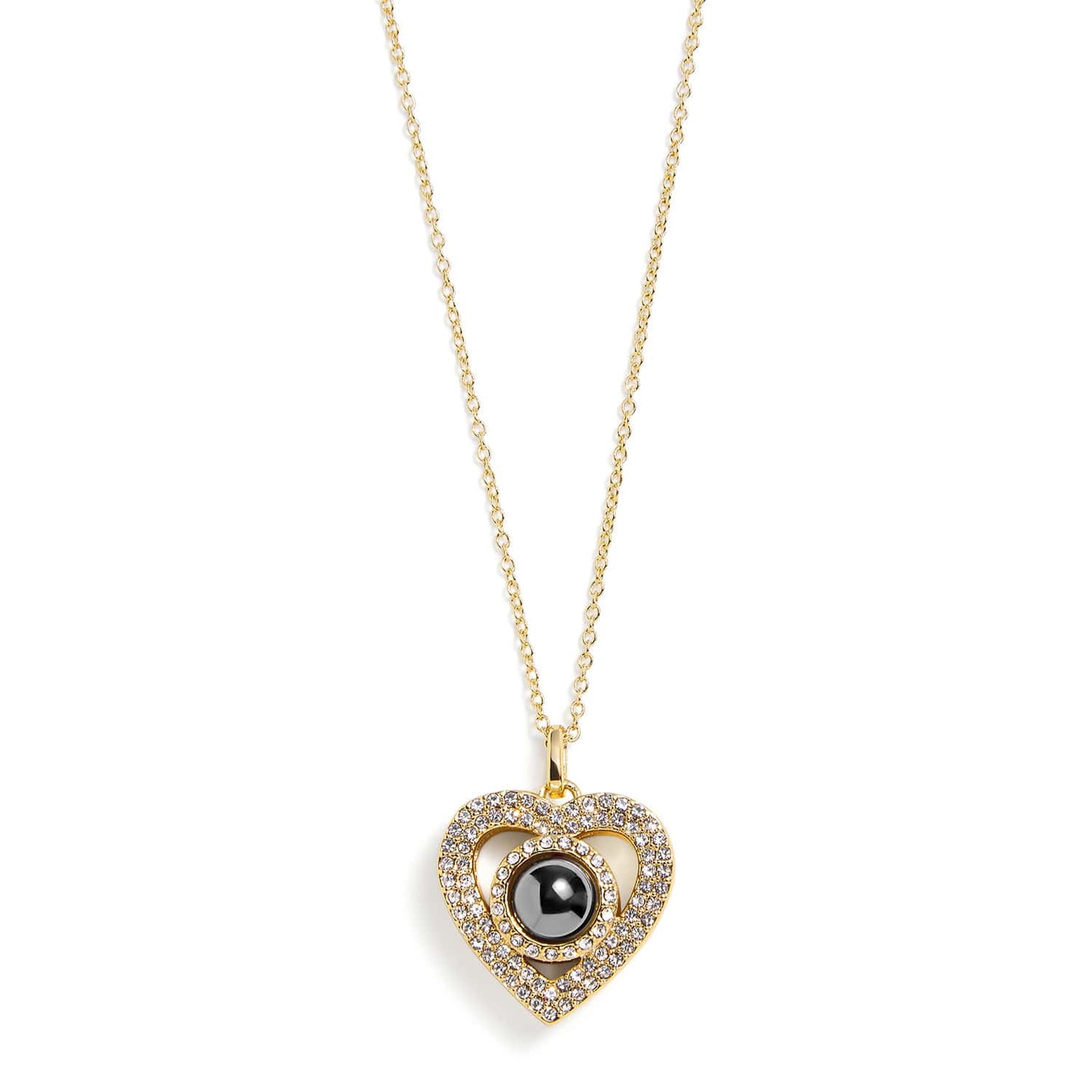 Collier Cœur Scintillant - Photo Personnalisée