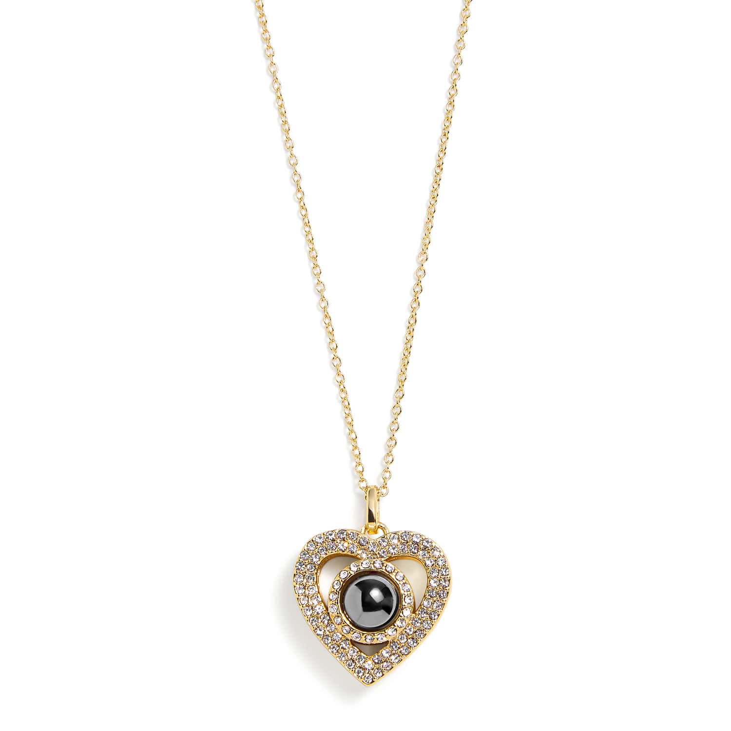 Collier Cœur Scintillant - Photo Personnalisée
