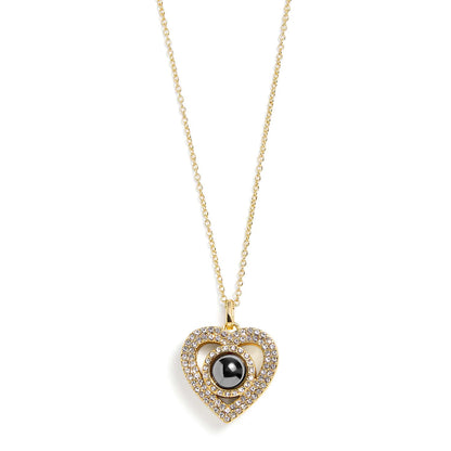 Collier Cœur Scintillant - Photo Personnalisée