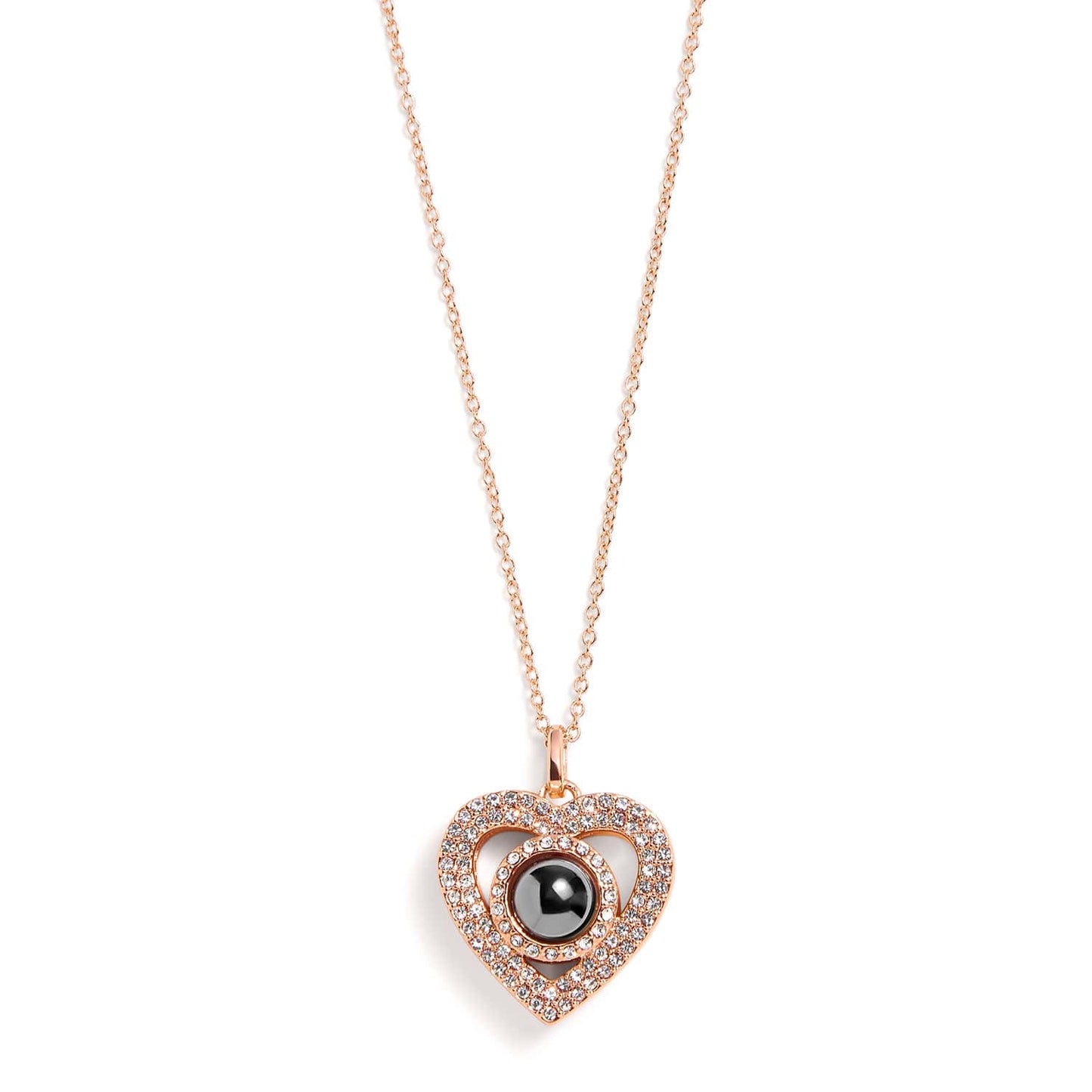 Collier Cœur Scintillant - Photo Personnalisée