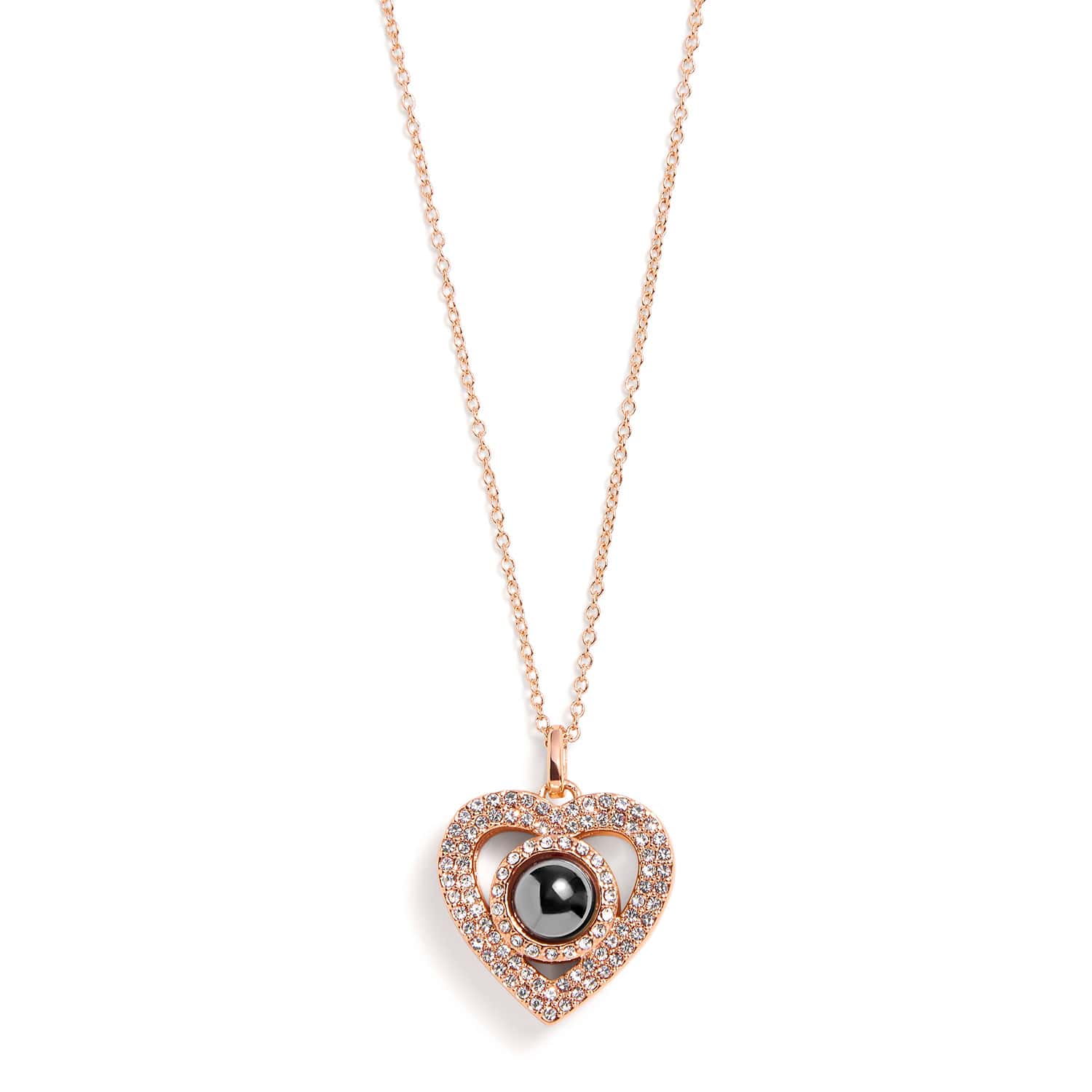 Collier Cœur Scintillant - Photo Personnalisée