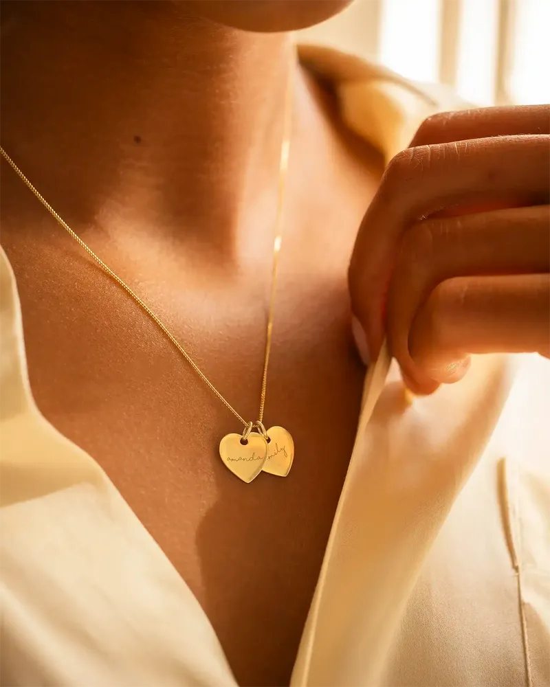 Collier Cœurs Entrelacés Personnalisé