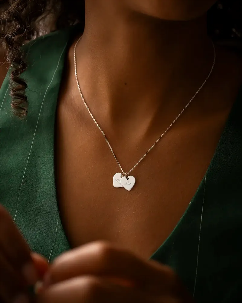 Collier Cœurs Entrelacés Personnalisé