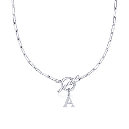 Collier Initiale Signature - Chaîne Trombone