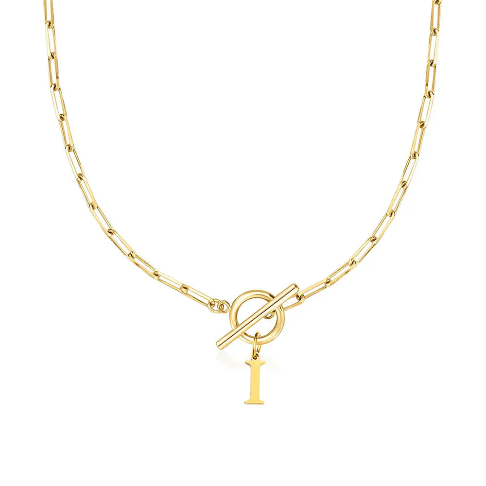 Collier Initiale Signature - Chaîne Trombone