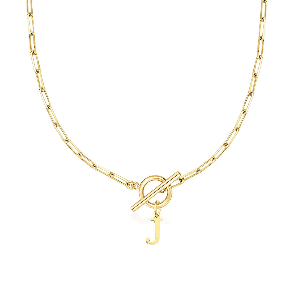 Collier Initiale Signature - Chaîne Trombone