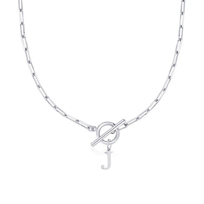 Collier Initiale Signature - Chaîne Trombone