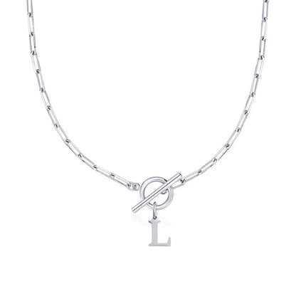 Collier Initiale Signature - Chaîne Trombone
