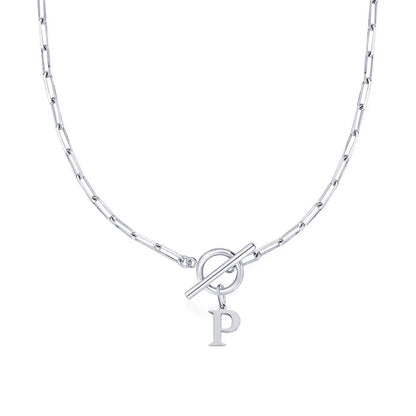 Collier Initiale Signature - Chaîne Trombone