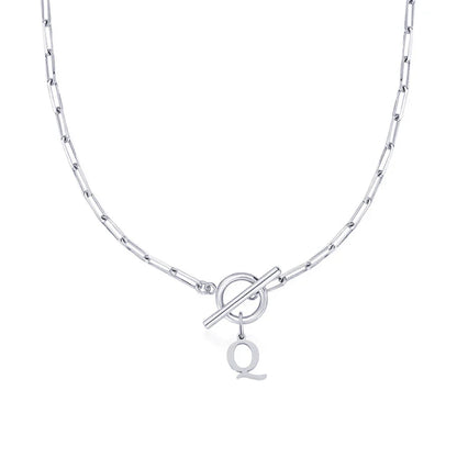 Collier Initiale Signature - Chaîne Trombone