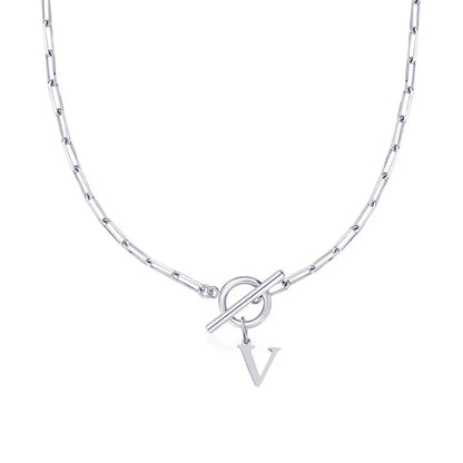 Collier Initiale Signature - Chaîne Trombone