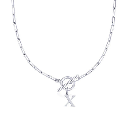 Collier Initiale Signature - Chaîne Trombone