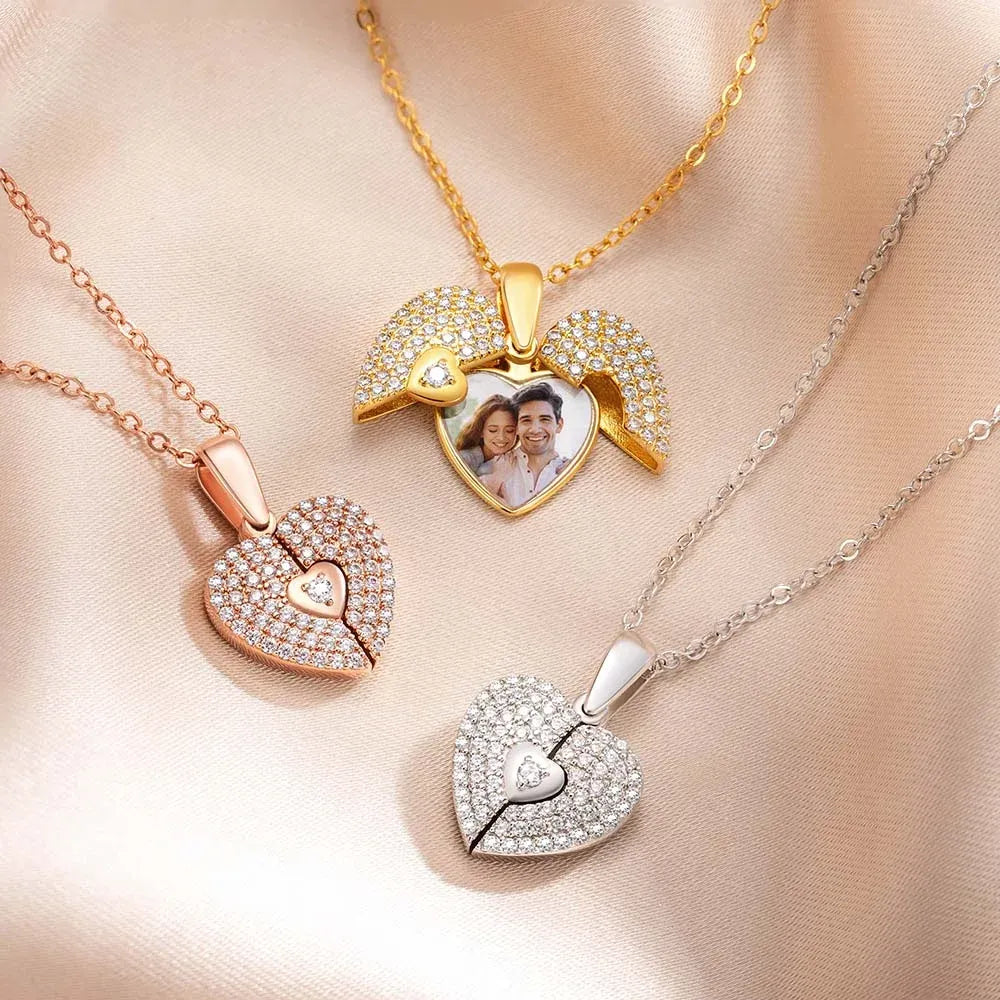 Collier Médaillon Cœur Photo