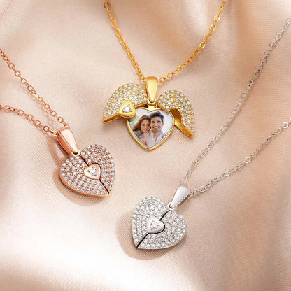 Collier Médaillon Cœur Photo