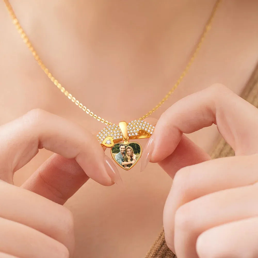 Collier Médaillon Cœur Photo