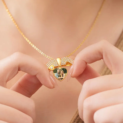 Collier Médaillon Cœur Photo