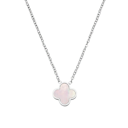 Collier Trèfle Rose Chanceux – Plaqué Or 18K