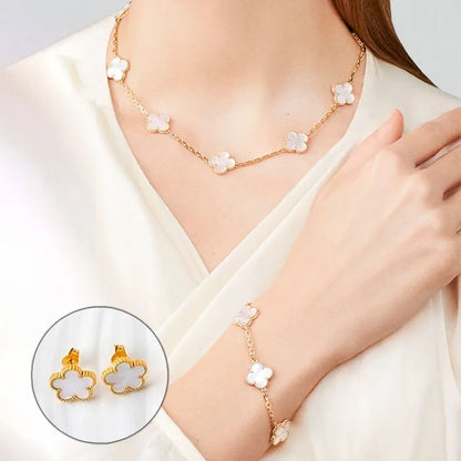 Collier Chance Trèfle – Bracelet & Boucles Offerts