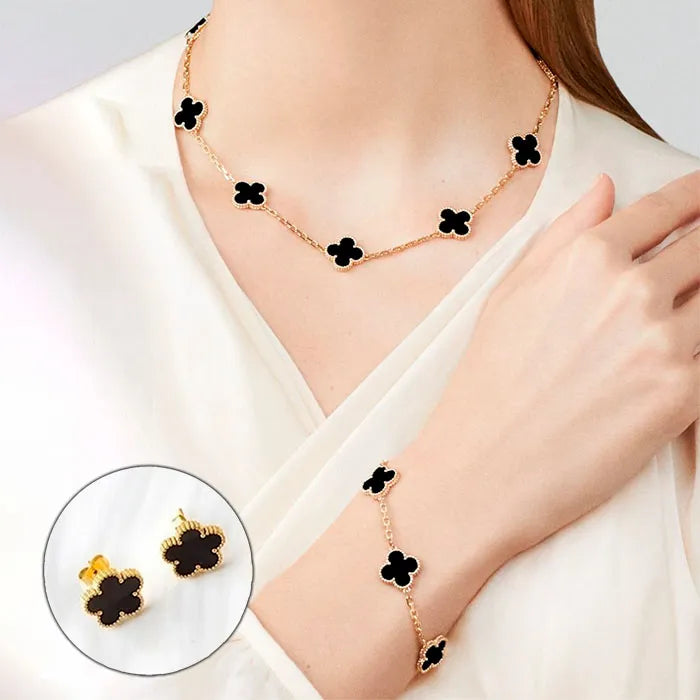 Collier Chance Trèfle – Bracelet & Boucles Offerts