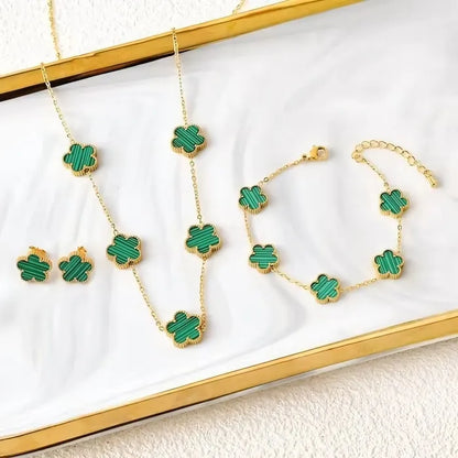 Collier Chance Trèfle – Bracelet & Boucles Offerts