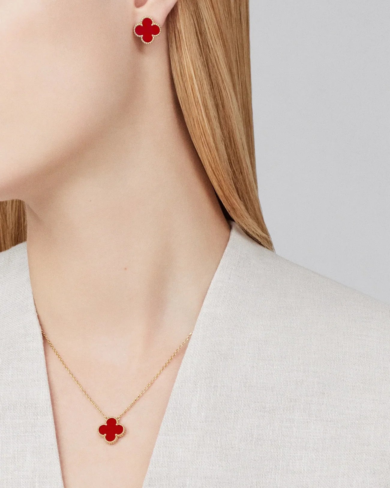 Collier Pendentif Trèfle Porte-Bonheur