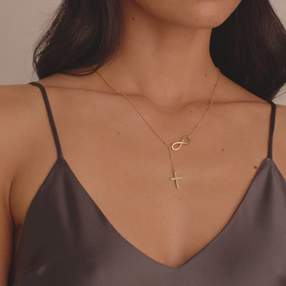 Collier Infini & Croix Sacrée